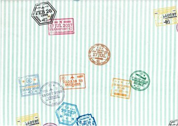 Canvas Stamps on stripes 